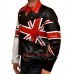 UK British Flag Slim Fit Motorcycle Leather Jacket 